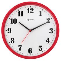 Relógio de Parede 26 cm Vermelho Herweg
