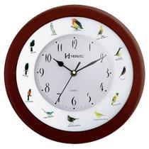 Relógio de Parede 30 cm Canto de Pássaros Brasileiros Herweg