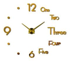 Relógio de Parede 3D Decoração numeros pontos letras GRANDE