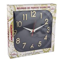 Relógio de Parede 3D Decorativo Sigma Preto Com Dourado