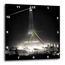 Relógio de parede 3D-Rose Eiffel Tower Illuminated Paris 1900 10x10cm Relógio de parede 3D-Rose Eiffel Tower Illuminated Paris 1900 10x10cm
