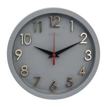 Relogio de Parede 3D Sigma Dourado Cinza Plashome Escritório Cozinha Sala Com Mecanismo Silencioso