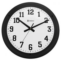 Relógio de Parede 40cm Plástico cor Preto Ref. 6129-34 Herweg