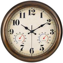 Relógio de parede 45minST Vintage 33cm com termômetro e higrômetro