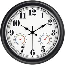 Relógio de parede 45minST Vintage 33cm com termômetro higrômetro