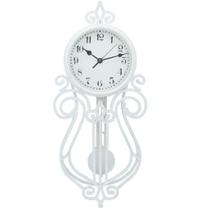 Relógio De Parede 50cm Decorativo Antigo Vintage Branco - Gici Decor