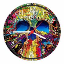 Relógio De Parede Abstrato Caveira Decoração Salas Quartos Quartz Relógio De Parede Abstrato Caveira Decoração Salas Quartos Quartz