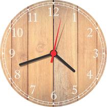 Relógio De Parede Abstrato Rústico Madeira Gg 50 Cm Grande - Vital Quadros Do Brasil