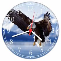 Relógio De Parede Águia Ave Pássaros Animais Salas Cozinhas Tamanho Grande 50 Cm Quartz G01