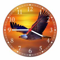 Relógio De Parede Águia Ave Pássaros Animais Salas Cozinhas Tamanho Grande 50 Cm Quartz G02 - Vital Quadros