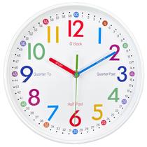 Relógio de parede AIRUIFU Learning para crianças Telling Time 25 cm