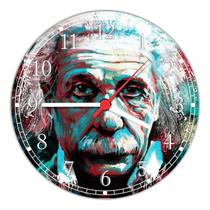 Relógio De Parede Albert Einstein Física Química Tamanho Grande 50 Cm Quartz G02