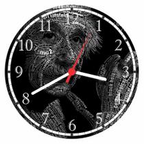 Relógio De Parede Albert Einstein Físico Cientista Gg 50 Cm - Vital Quadros Do Brasil