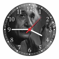 Relógio De Parede Albert Einstein Físico Medindo 40 Cm De Diâmetro RC003 - Vital Printer