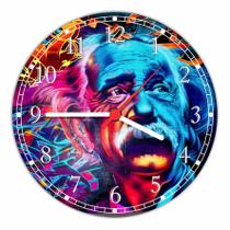 Relógio De Parede Albert Einstein Gg 50 Cm Grande - Vital Quadros Do Brasil
