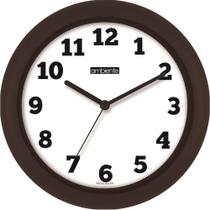 Relógio De Parede Ambiente Ref: 191300-304 Chocolate Números Relógio De Parede Ambiente Ref: 191300-304 Chocolate Números