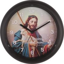 Relógio De Parede Ambiente Ref: 197400-034 Preto Jesus Relógio De Parede Ambiente Ref: 197400-034 Preto Jesus
