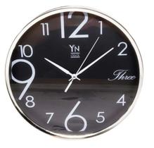 Relógio De Parede Analógico 25cm Redondo Ponteiro Contínuo