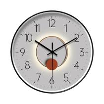 Relógio De Parede Analógico Cinza Silencioso (Sem Tique-Taque) De 10-16 Polegadas Redondo De