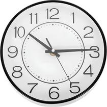 Relógio De Parede Analógico Preto Silencioso Decoração