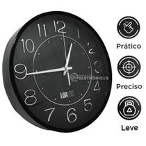 Relógio de Parede Analógico Redondo Decorativo Sala Quarto Cozinha ZB3003 - Luatek