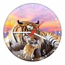 Relógio De Parede Animais Tigre Gg 50 Cm Quartz Decorar