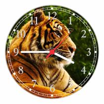 Relógio De Parede Animais Tigre Tamanho 40 Cm De Diâmetro RC012