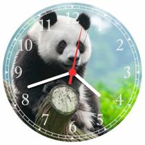 Relógio De Parede Animais Urso Panda Decorações - Vital Quadros Do Brasil