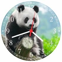 Relógio De Parede Animais Urso Panda Tamanho 40 Cm De Diâmetro RC008 Relógio De Parede Animais Urso Panda Tamanho 40 Cm De Diâmetro RC008