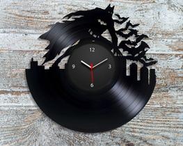Relógio de parede Anime Vinyl Disc Preto 30cm Acrílico Relógio de parede Anime Vinyl Disc Preto 30cm Acrílico