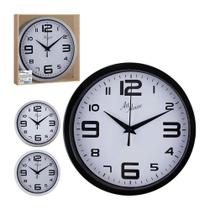 Relógio De Parede Art House Redondo Preto Clássico Números Grande Nuple 30cm Analógico Branco Cozinh