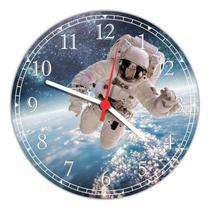 Relógio De Parede Astronauta Planetas Lua Decoração Quartz