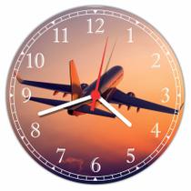 Relógio De Parede Aviões Decoração Avião Interior