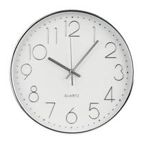 Relógio de parede bakbrand Non-Ticking Silent 30 cm prateado
