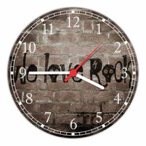 Relógio De Parede Banda Rock Bar Quarto Salas Tamanho Grande 50 Cm Quartz G01