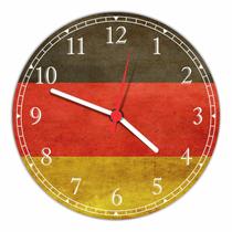 Relógio De Parede Bandeira Da Alemanha Salas Tamanho Grande 50 Cm Quartz G01