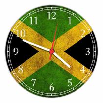 Relógio De Parede Bandeira Da Jamaica Tamanho Grande 50 Cm Quartz G01