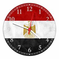 Relógio De Parede Bandeira Do Egito Tamanho Grande 50 Cm Quartz G01