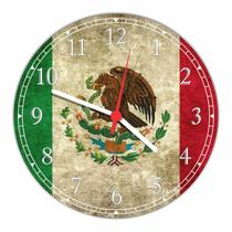 Relógio De Parede Bandeira Do México Decoração Salas Quartos Relógio De Parede Bandeira Do México Decoração Salas Quartos