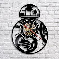 Relógio de parede BB8 Robot Vinyl Record Anime Black 30cm Relógio de parede BB8 Robot Vinyl Record Anime Black 30cm