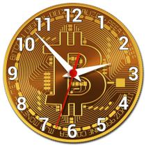 Relógio de Parede Bitcoin Cripto Decoração Bitcoin Ethereum - Gringos House