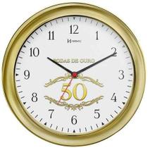 Relógio De Parede Bodas De Ouro 28cm / Presente Casamento Ref - 6637