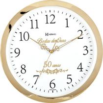 Relógio De Parede Bodas De Ouro 35 Cm Musical 6815-029 - Herweg