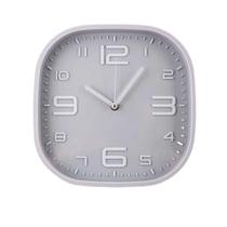 Relógio de Parede Branco e Cinza 22*22 cm - Quanhe