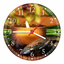 Relógio De Parede Budismo Buda Velas Religiosidade Decoração Salas Relógio De Parede Budismo Buda Velas Religiosidade Decoração Salas