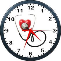 Relógio De Parede Cardio Medico Cardiologista Coração - 24cm