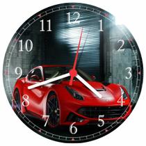 Relógio De Parede Carro Esportivo Ferrari Automobilismo Automóvel Salas Quartos 40 Cm RC002