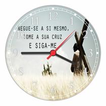 Relógio De Parede Católico Bíblia Negue-se A Si Mesmo, Tome A Sua Cruz E Siga-me Jesus 40 Cm RC012 Relógio De Parede Católico Bíblia Negue-se A Si Mesmo, Tome A Sua Cruz E Siga-me Jesus 40 Cm RC012