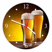 Relógio De Parede Cerveja Chopp Chope Bebidas Bares Pub Restaurantes Quartz Tamanho 40 Cm RC010