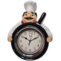 Relogio de parede chef 22x28cm